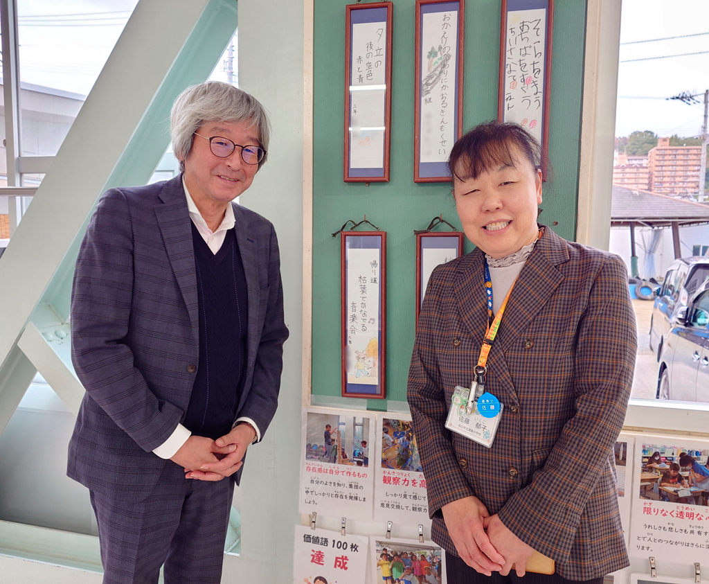 菊池省三先生・佐藤郁子校長