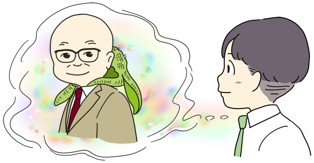ロールモデルとなる先生を思い浮かべている若手教師