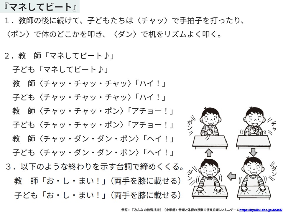 「マネしてビート」の説明画像