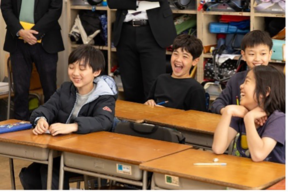 心のスイッチのアイデアを聞いて、楽しそうな子どもたち。