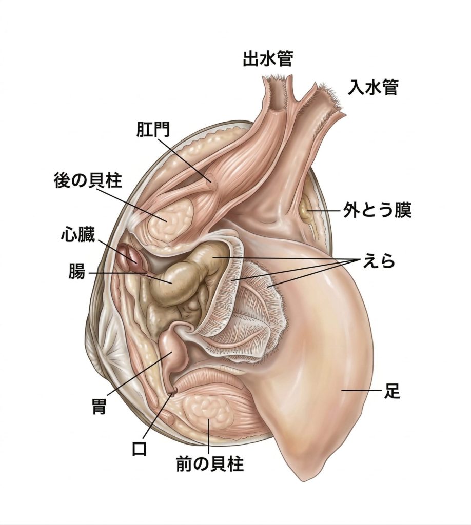 二枚貝解剖図