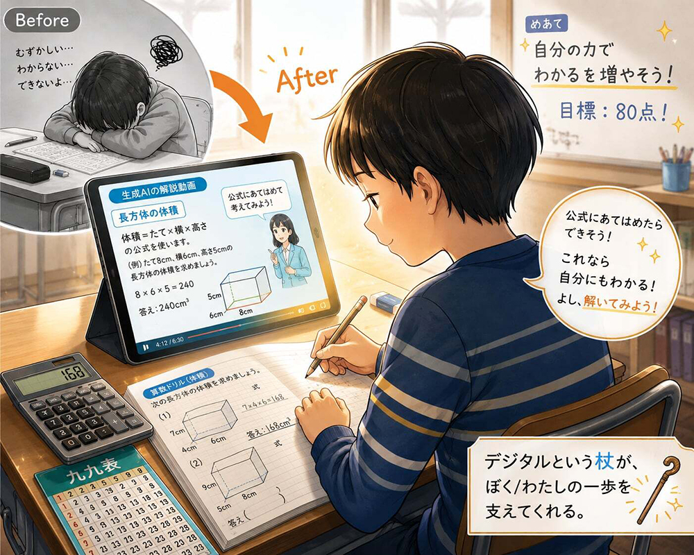 「デジタルという杖」を得て自ら学び始める子ども