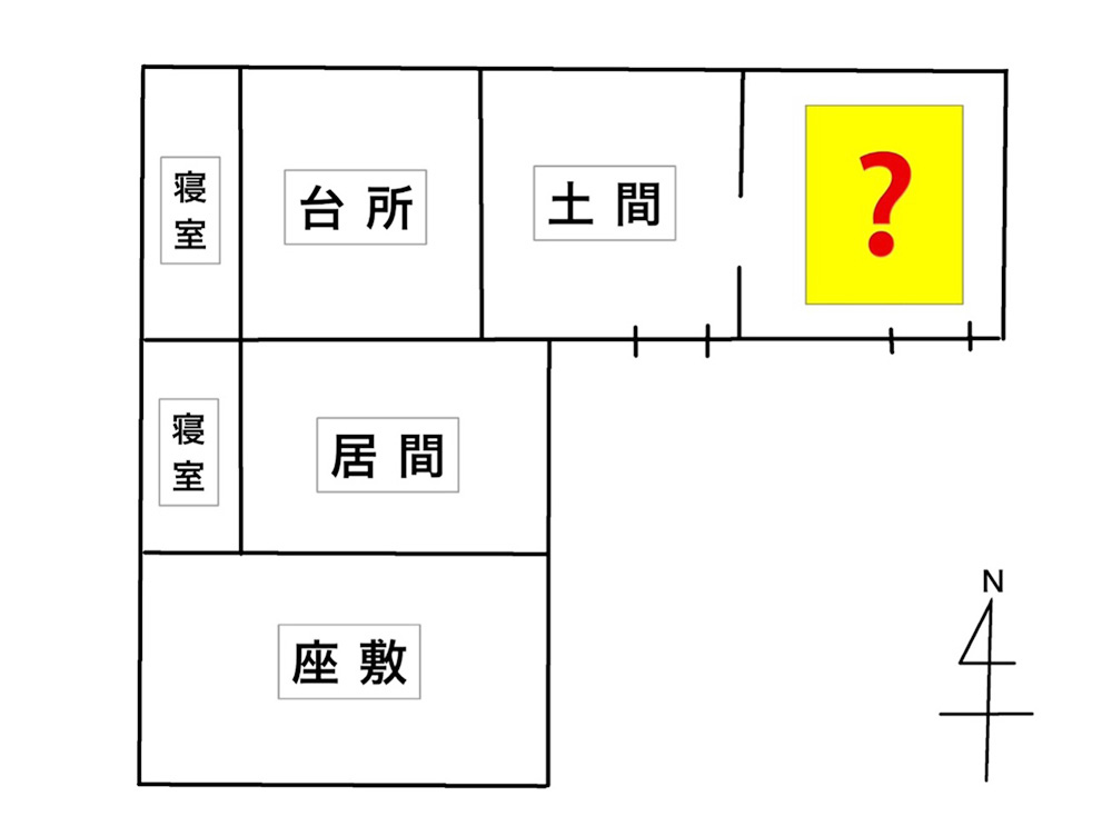 画像５　曲り家の平面図
