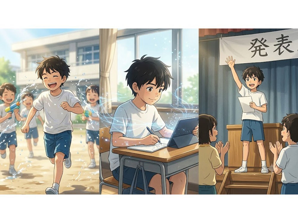 「リアル寄りキラキラ風」のタッチで生成された「物語イラスト」