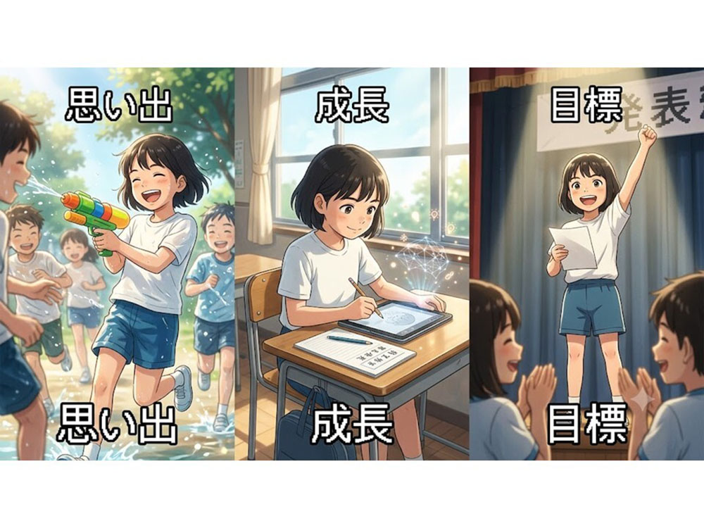 男子から女子に一瞬で変換された「物語イラスト」