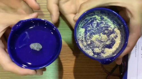 蒸発皿の様子