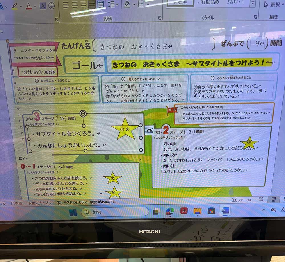 写真6 授業の最後で完成した“ラーニング・マウンテン”