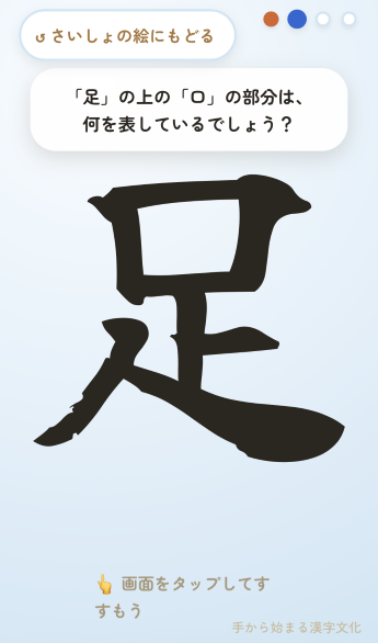 足の「口」の部分は何を表している