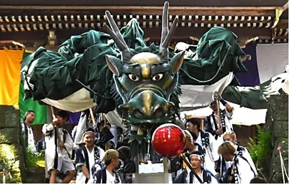 45mの龍神神輿「甲賀三郎」の写真