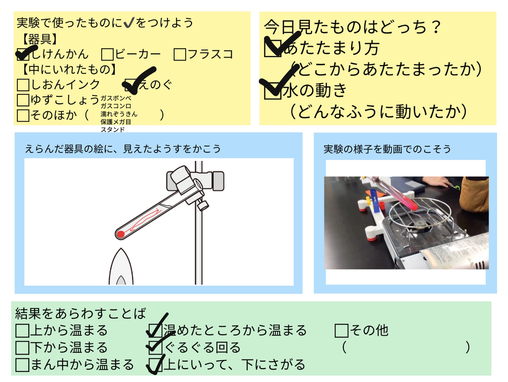 記録例５：試験管×えのぐを選んだ子の記録